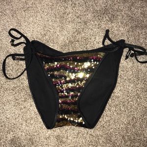 Victoria’s Secret Pink brand black swim bottoms